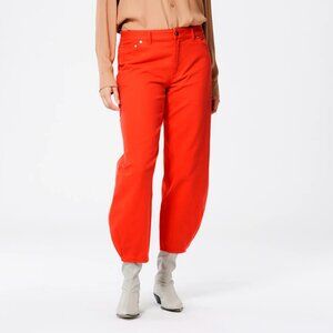 NWT Tibi Garment Washed Twill Brancusi Jean Red Barrel Size 25